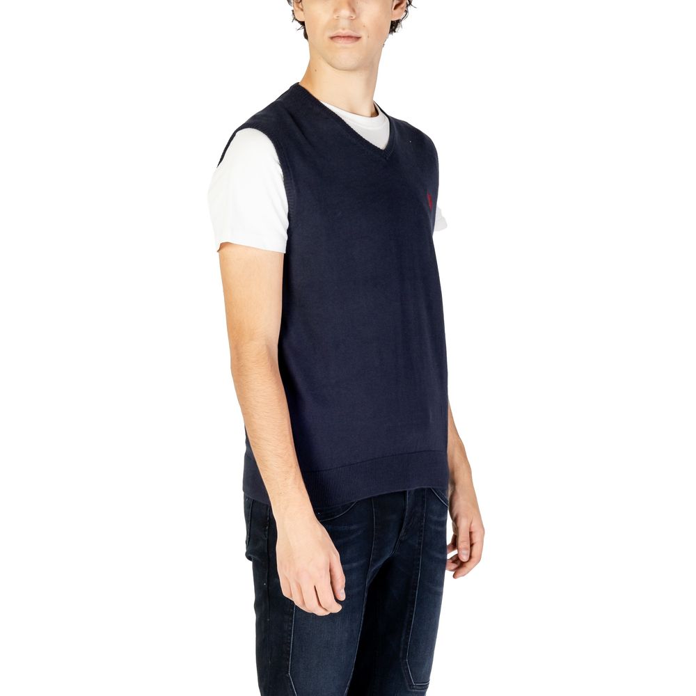 U.S. POLO ASSN. Blue Cotton Waistcoat - Luxe Nova