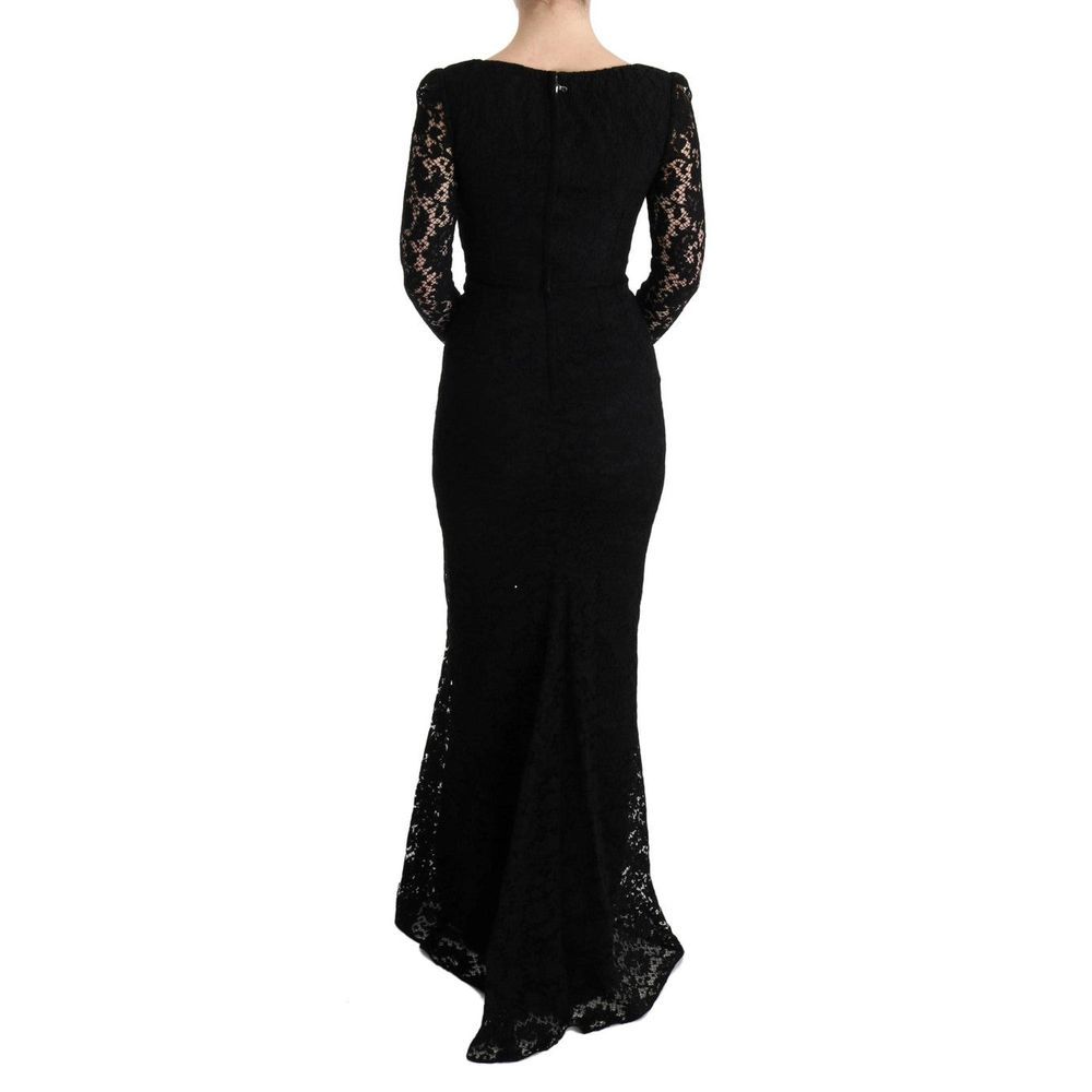 Dolce & Gabbana Black Cotton Cocktail Dress