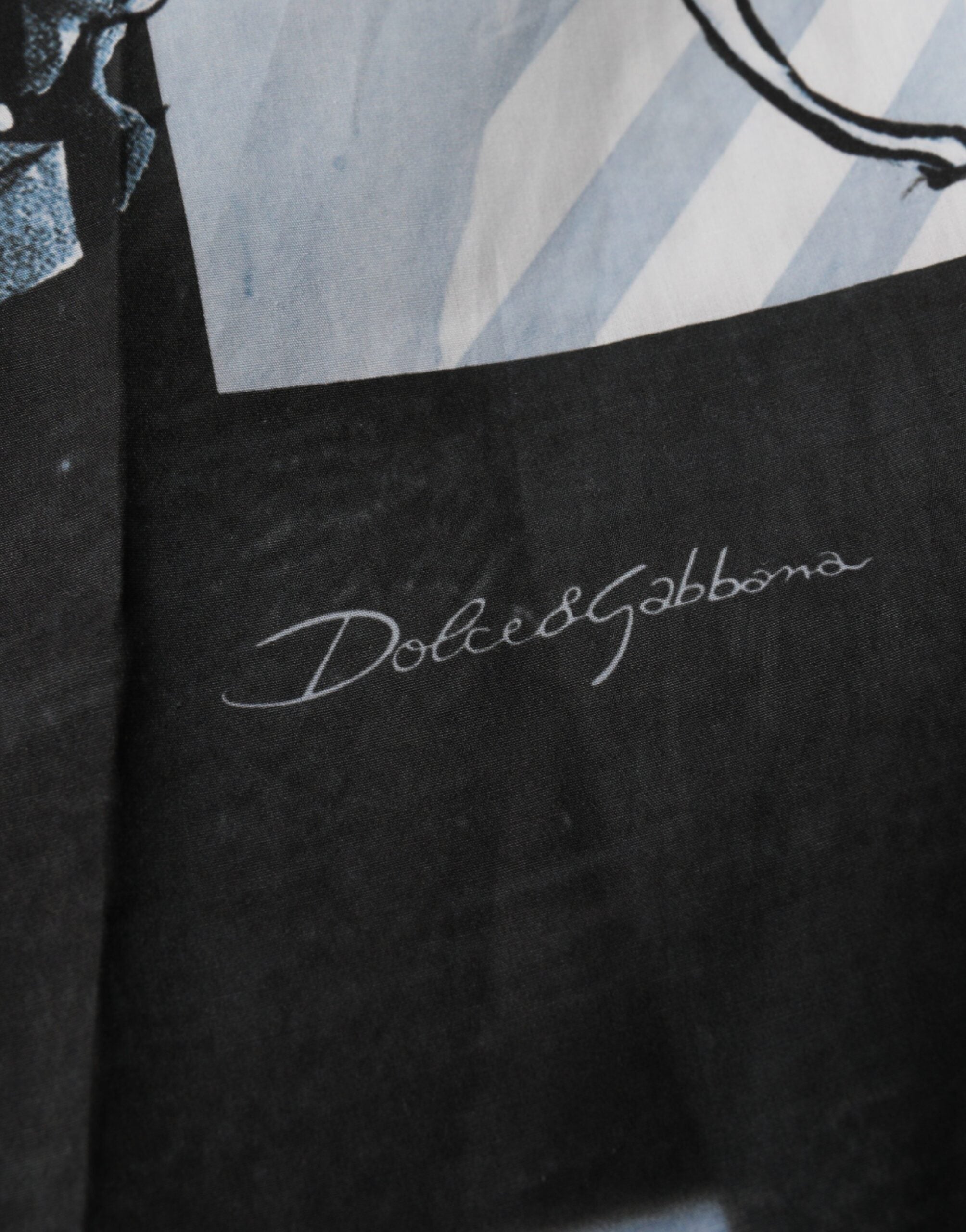 Dolce & Gabbana Blue Statue Print Cotton Mens Shorts - Luxe Nova