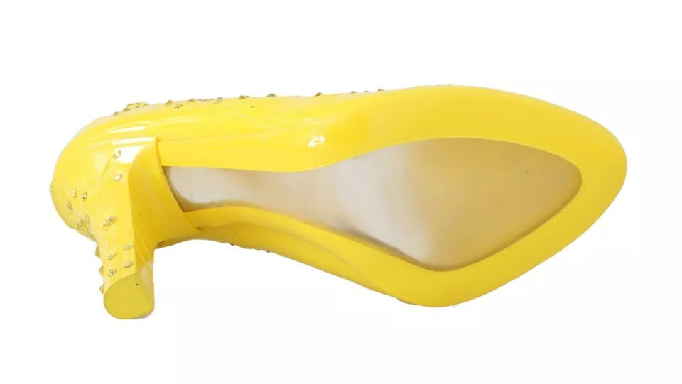 Dolce & Gabbana Yellow Crystal Heels CINDERELLA Shoes