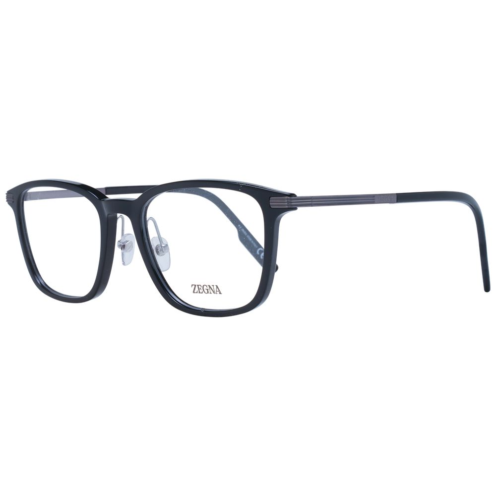 Ermenegildo Zegna Black Plastic & Titanium Glasses (Frames) - Luxe Nova