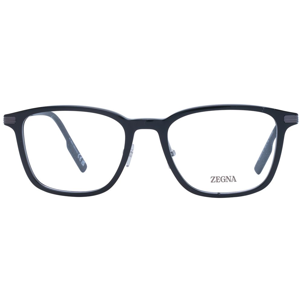 Ermenegildo Zegna Black Plastic & Titanium Glasses (Frames) - Luxe Nova