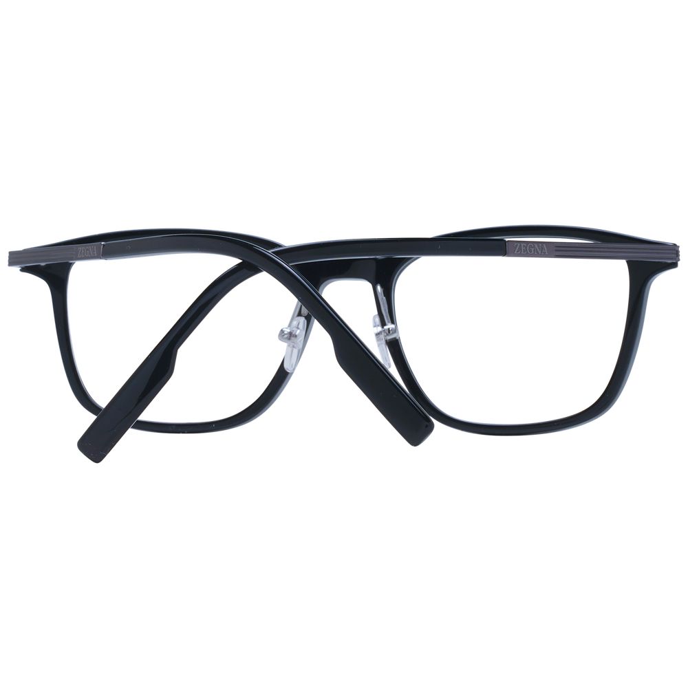 Ermenegildo Zegna Black Plastic & Titanium Glasses (Frames) - Luxe Nova