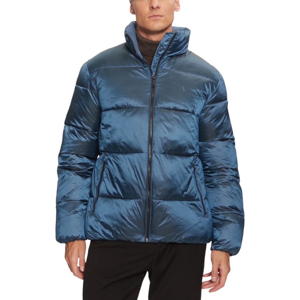 Calvin Klein Jeans Blue Recycled Polyamide Coat - Luxe Nova