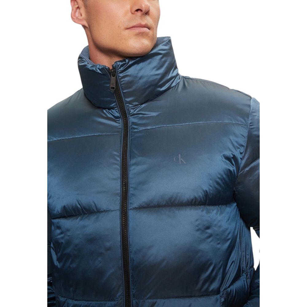 Calvin Klein Jeans Blue Recycled Polyamide Coat - Luxe Nova