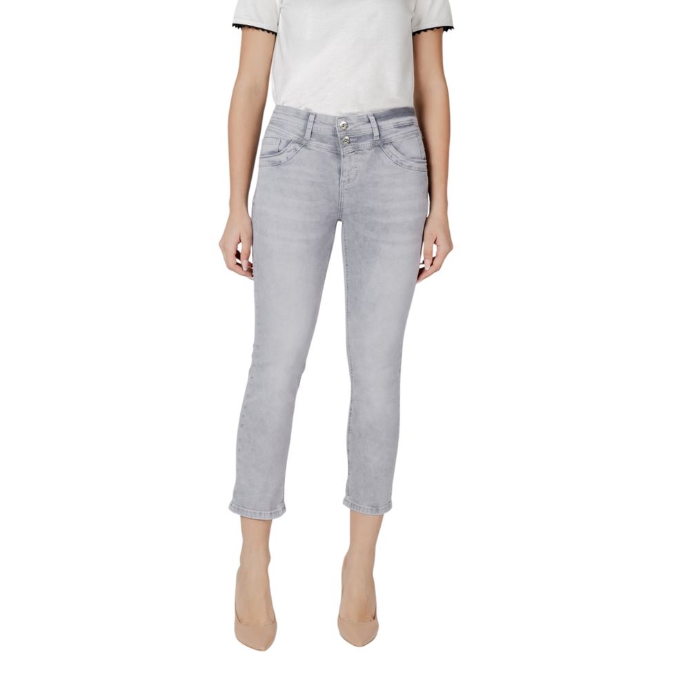 Street One Gray Cotton Skinny Jeans - Luxe Nova