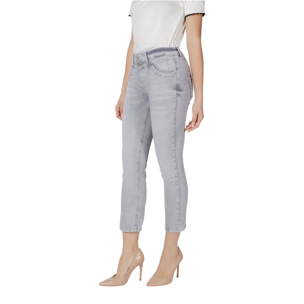 Street One Gray Cotton Skinny Jeans - Luxe Nova