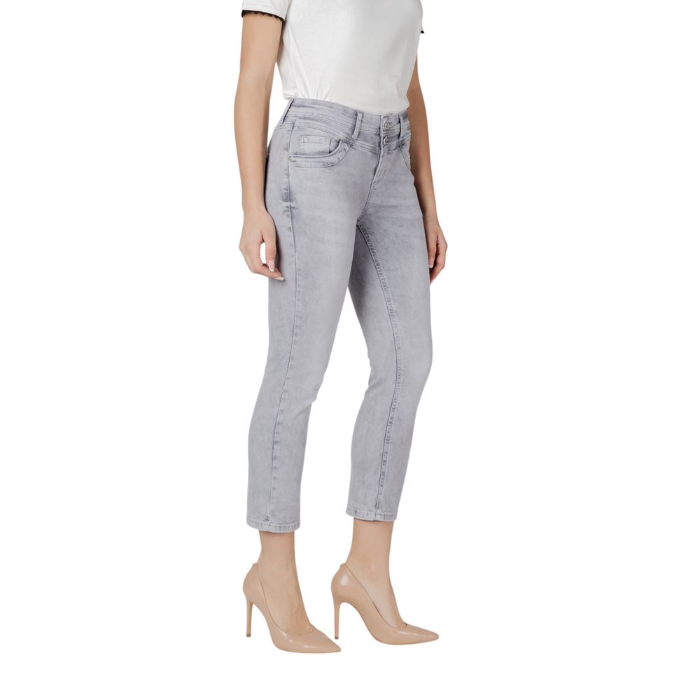 Street One Gray Cotton Skinny Jeans - Luxe Nova