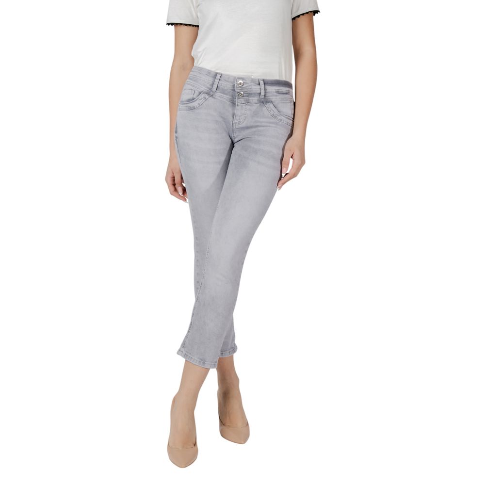 Street One Gray Cotton Skinny Jeans - Luxe Nova
