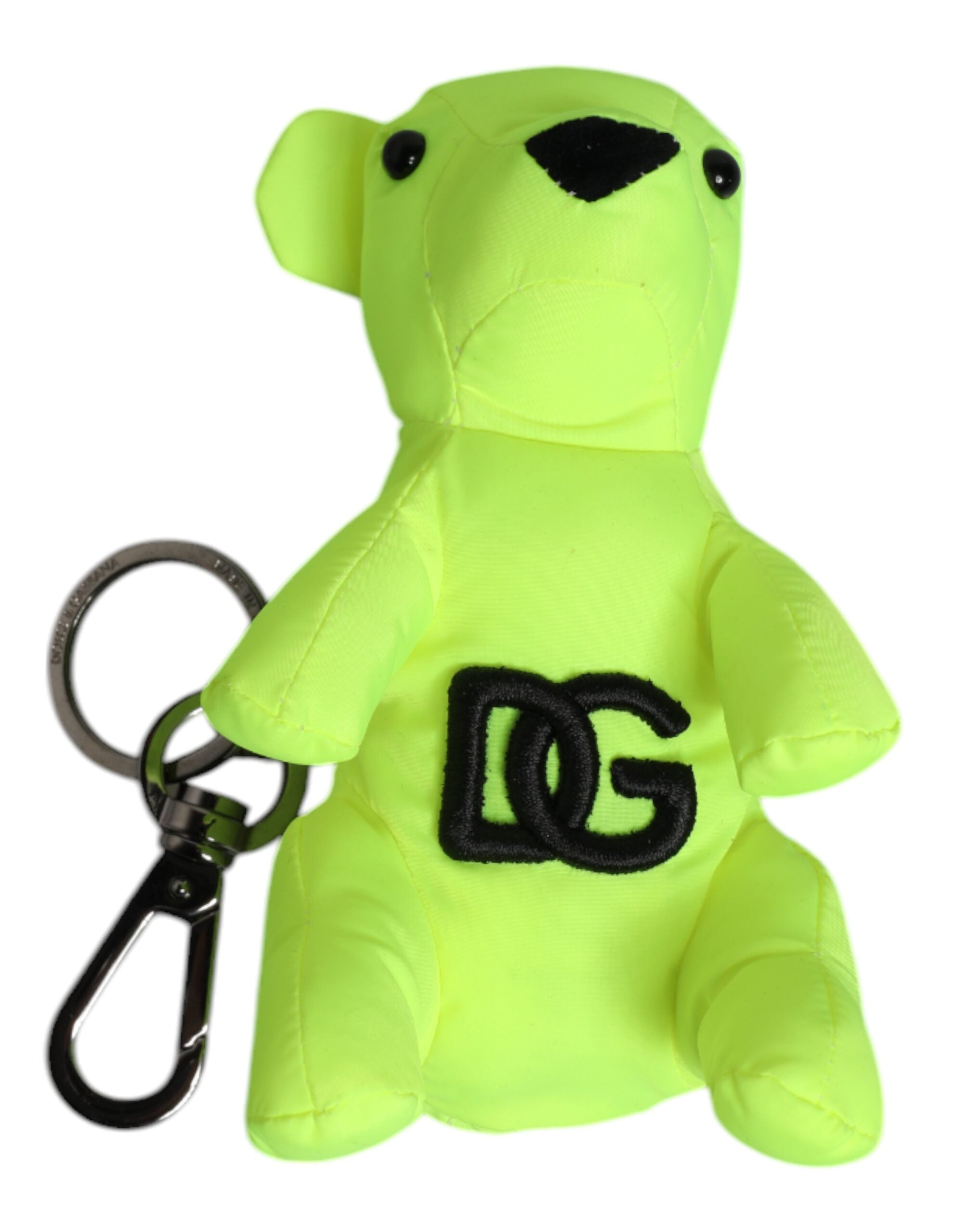 Dolce & Gabbana Green Bear Embroidered Logo Keychain Clasp Keyring - Luxe Nova