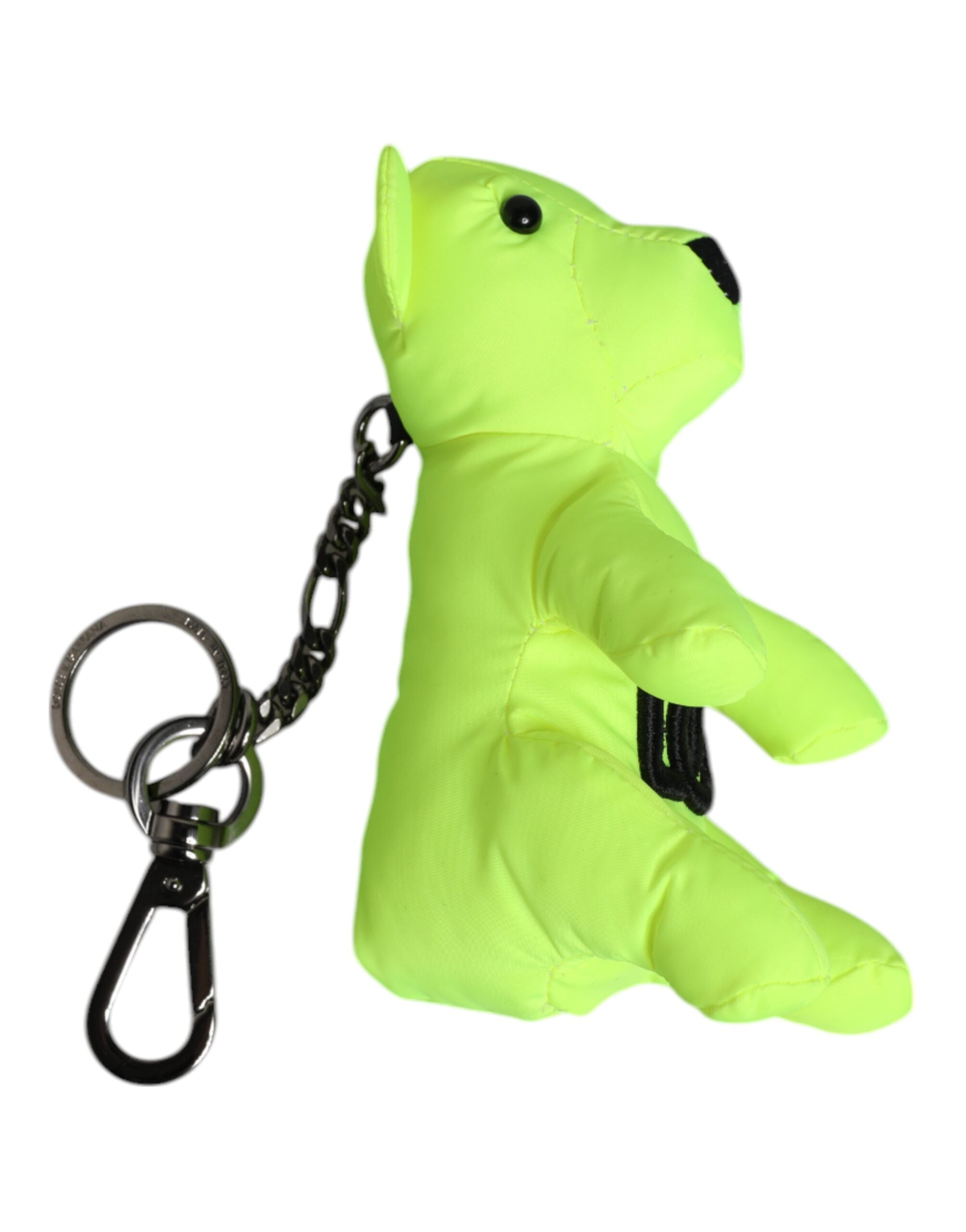 Dolce & Gabbana Green Bear Embroidered Logo Keychain Clasp Keyring - Luxe Nova