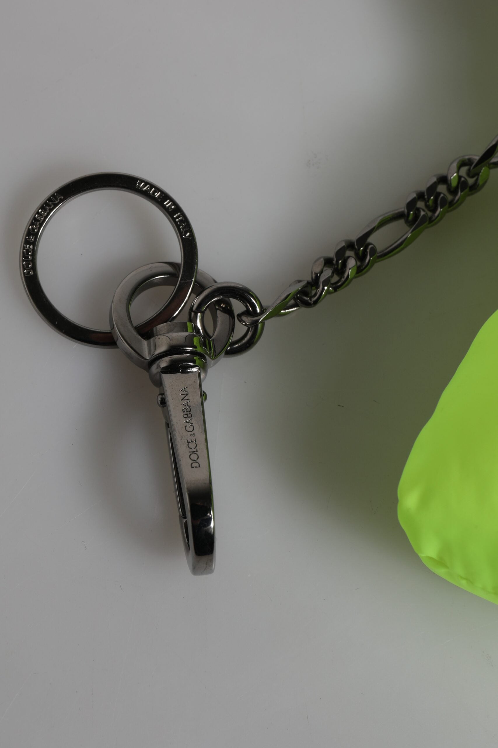 Dolce & Gabbana Green Bear Embroidered Logo Keychain Clasp Keyring - Luxe Nova