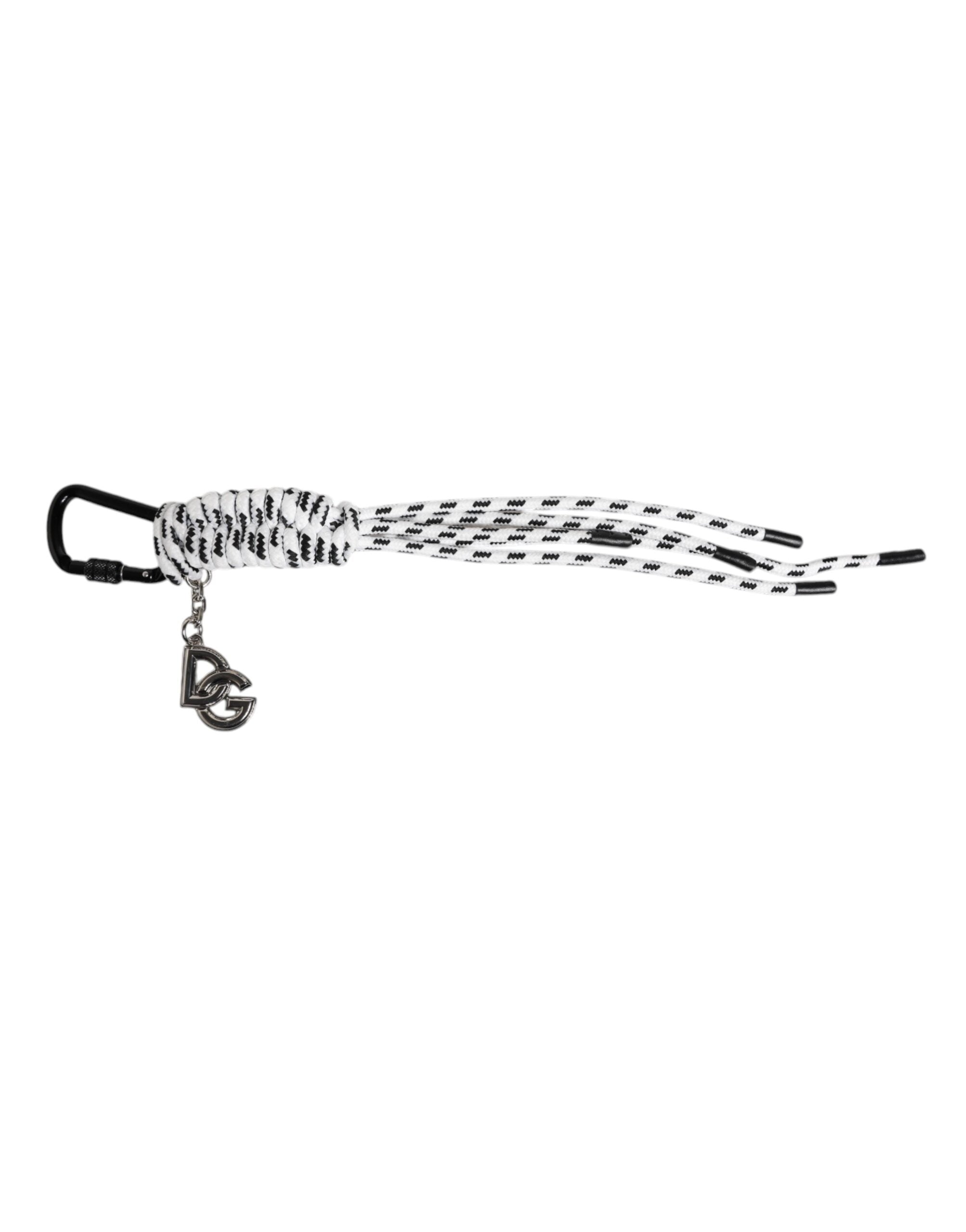 Dolce & Gabbana Multicolor Tape String DG Logo Keychain Polyester Keyring