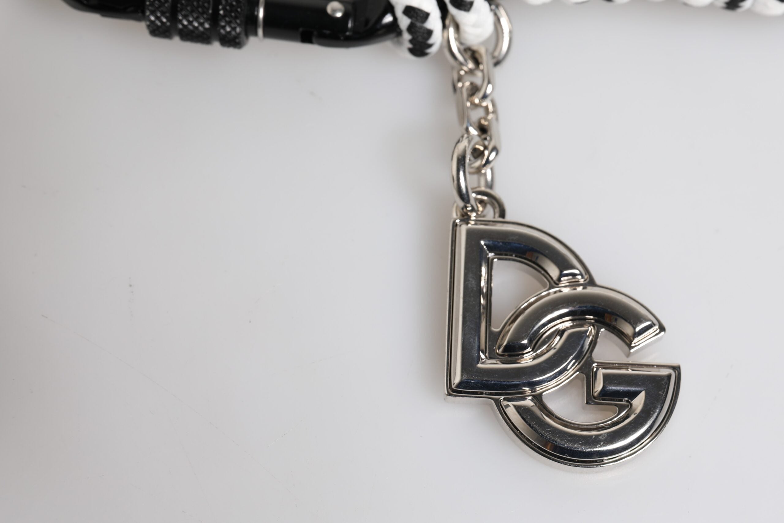 Dolce & Gabbana Multicolor Tape String DG Logo Keychain Polyester Keyring