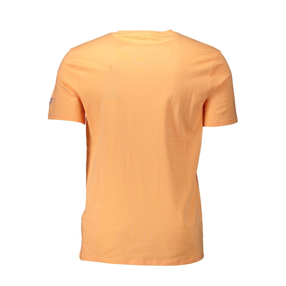 Guess Jeans Arancione Cotton Mens T-Shirt - Luxe Nova