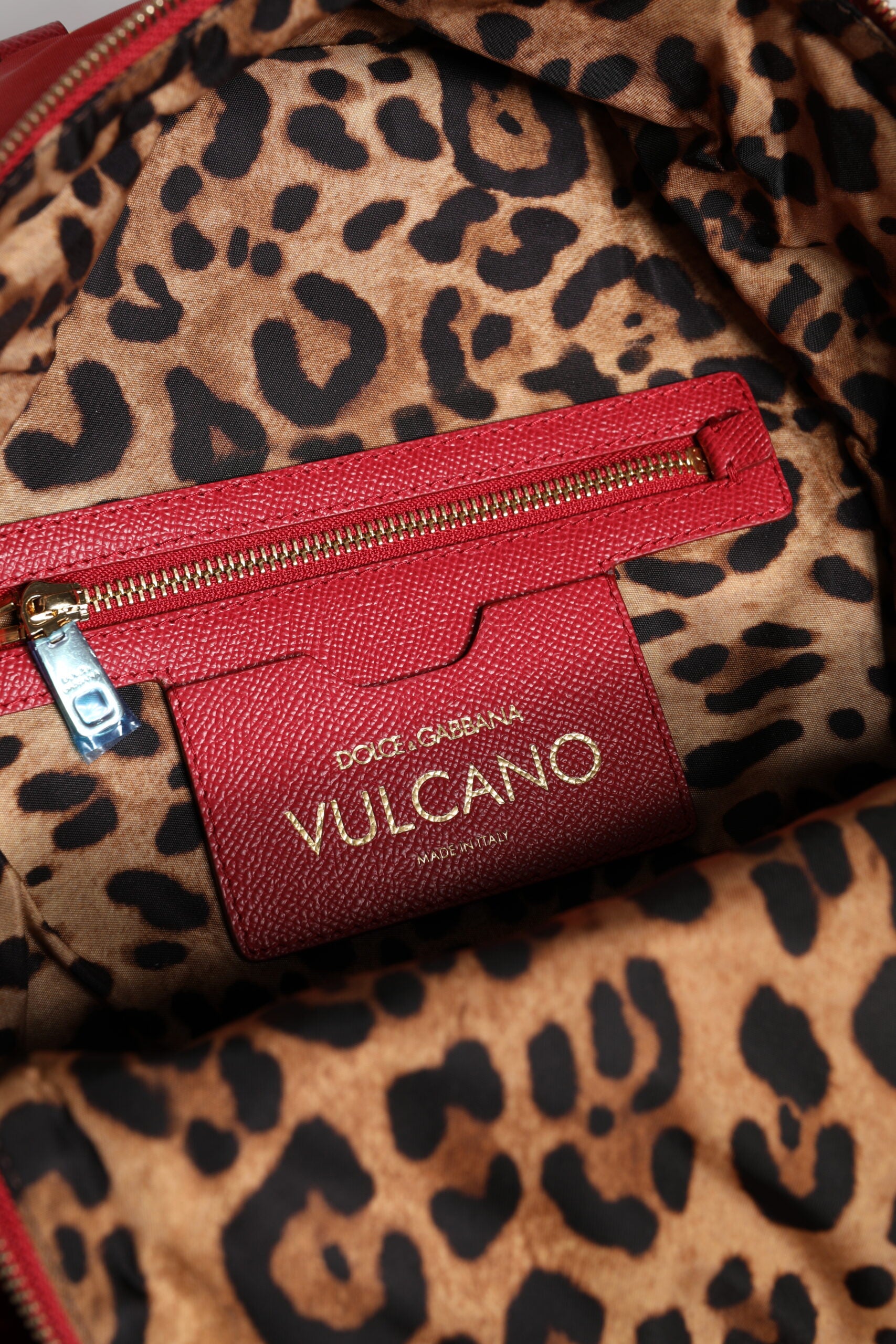 Dolce & Gabbana Red #DGFAMILY VULCANO Embellishment Backpack Bag - Luxe Nova