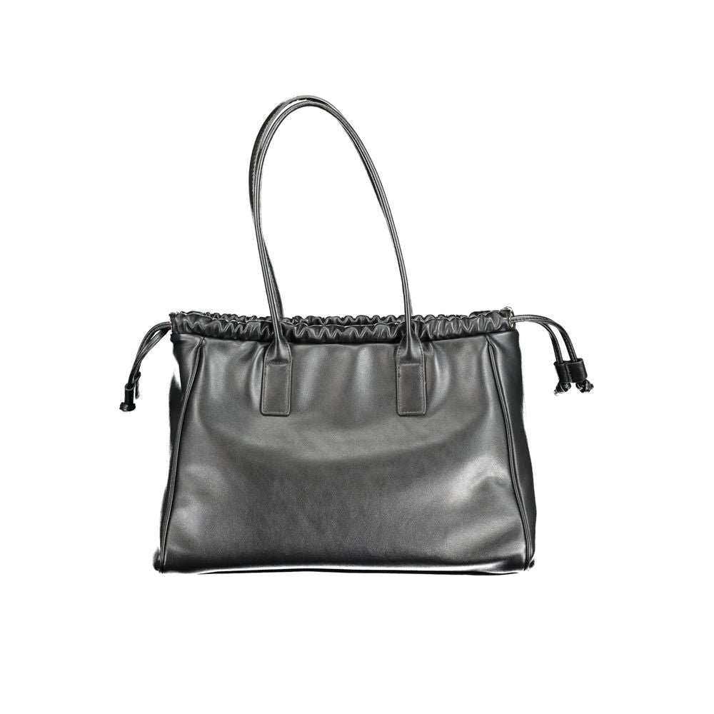 Mario Valentino Black Polyurethane Women Handbag - Luxe Nova