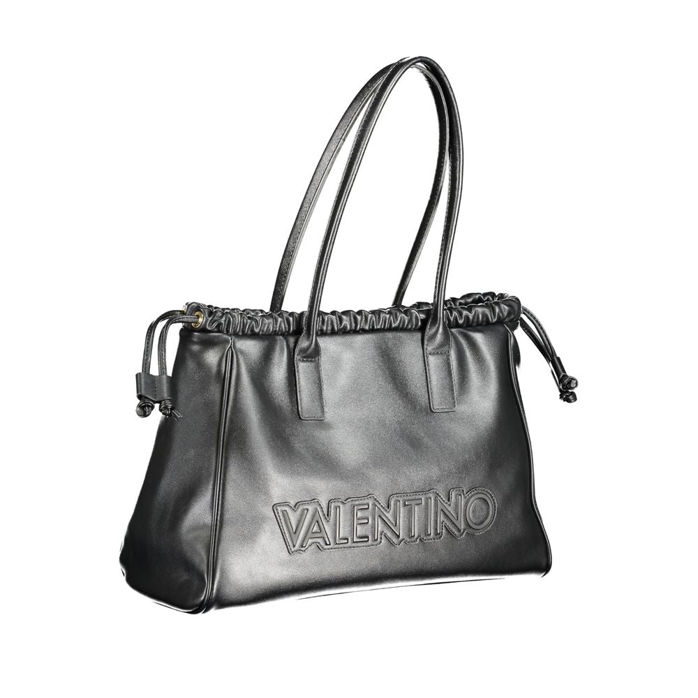 Mario Valentino Black Polyurethane Women Handbag - Luxe Nova