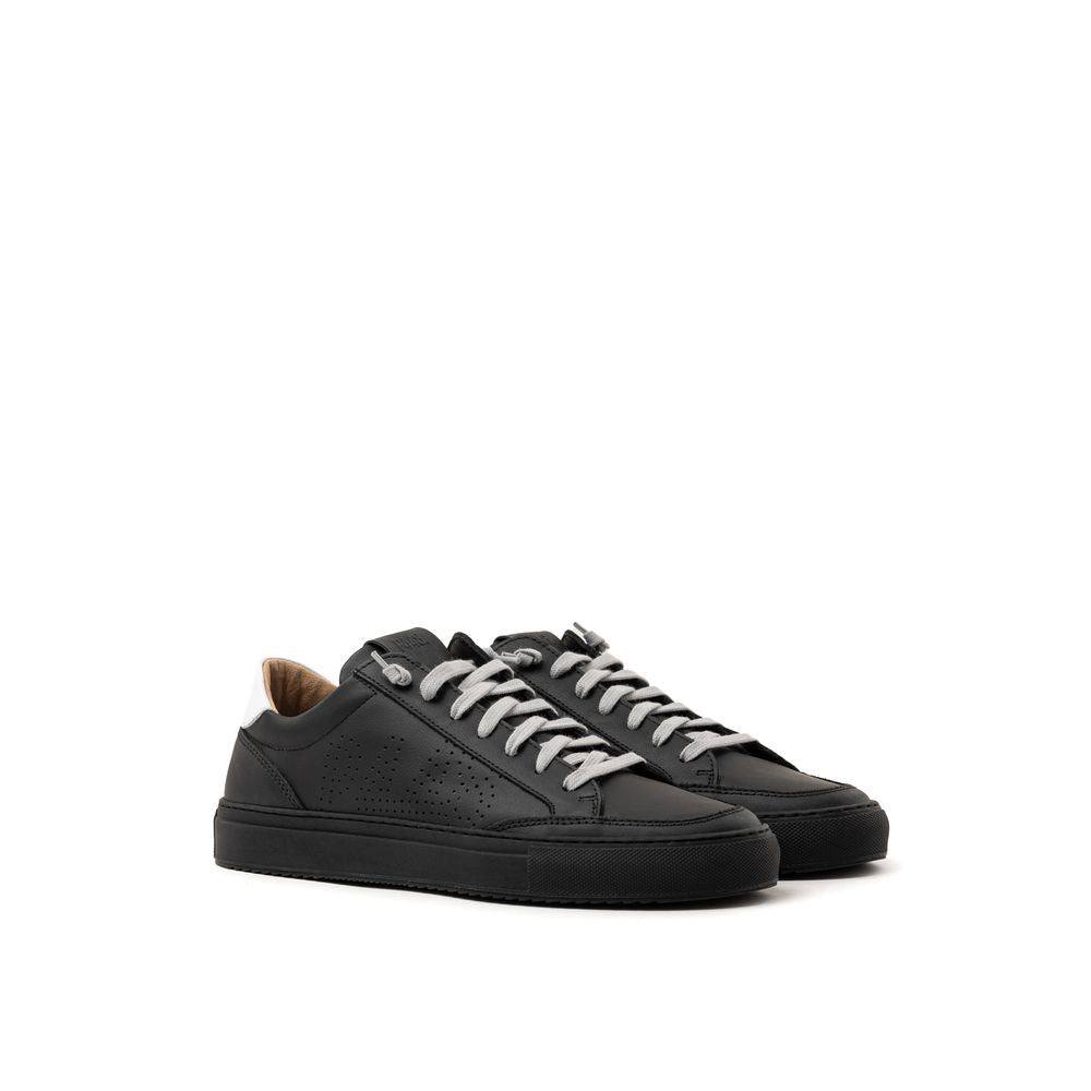P448 Black Leather Athletic Sneakers - Luxe Nova