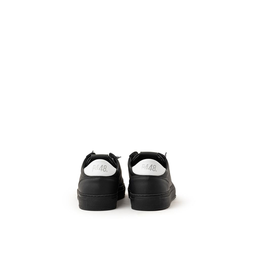 P448 Black Leather Athletic Sneakers - Luxe Nova