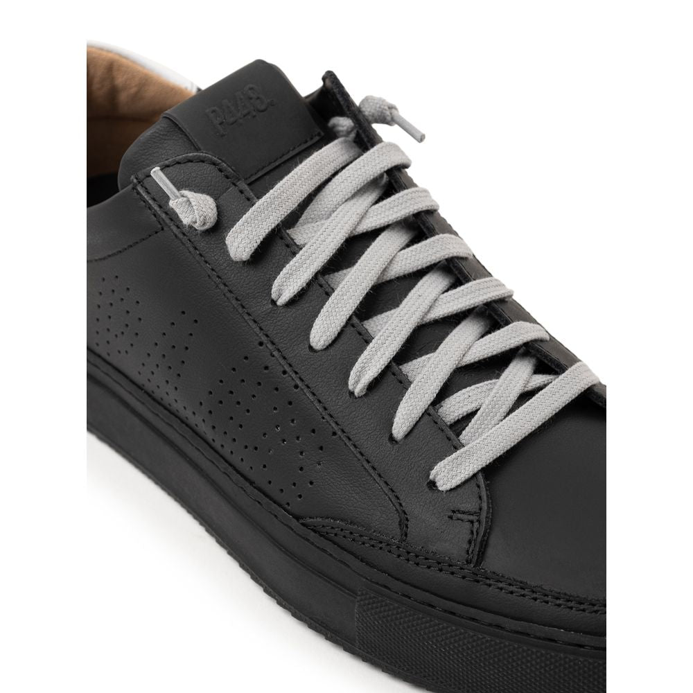 P448 Black Leather Athletic Sneakers - Luxe Nova