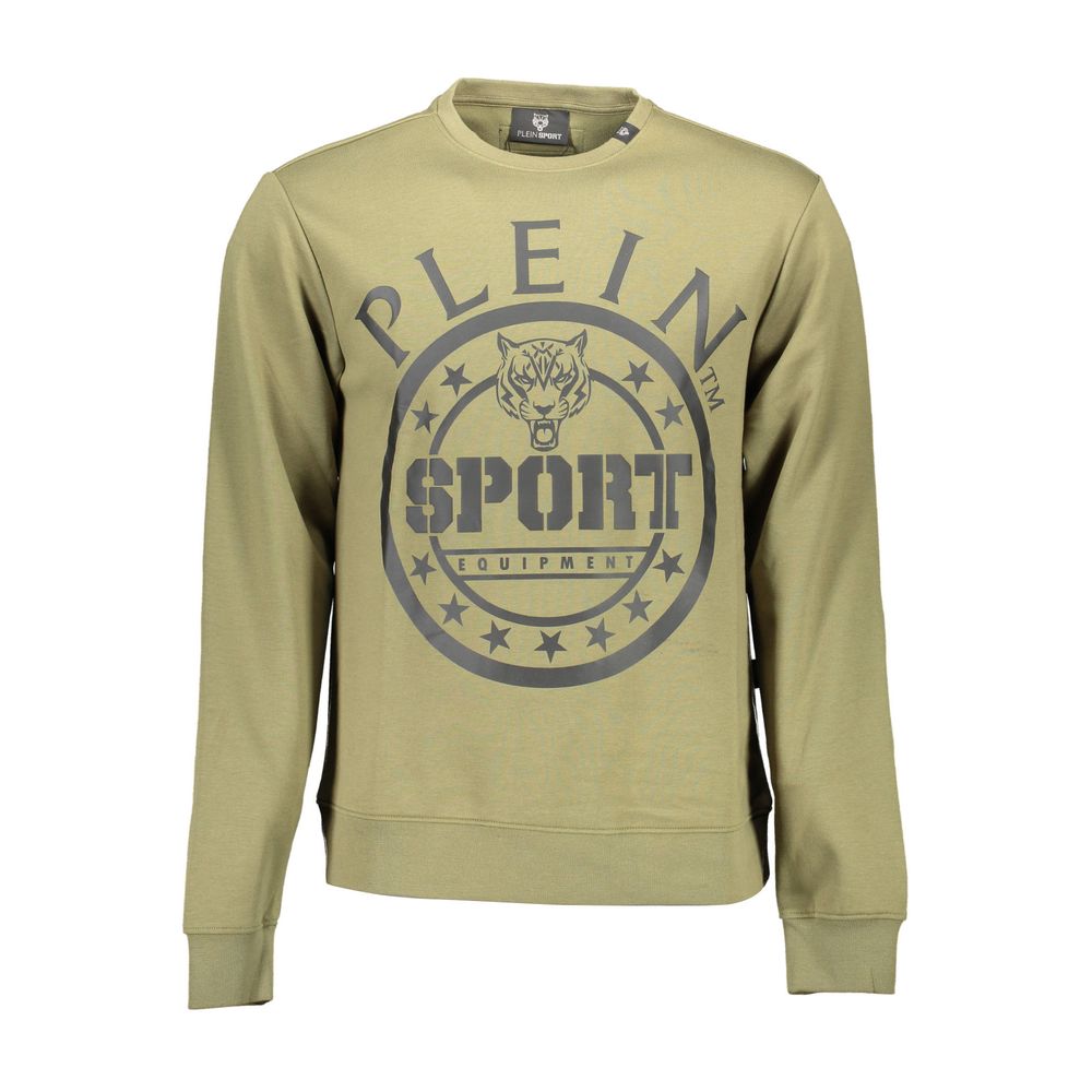 Plein Sport Verde Cotton Men Sweatshirt - Luxe Nova