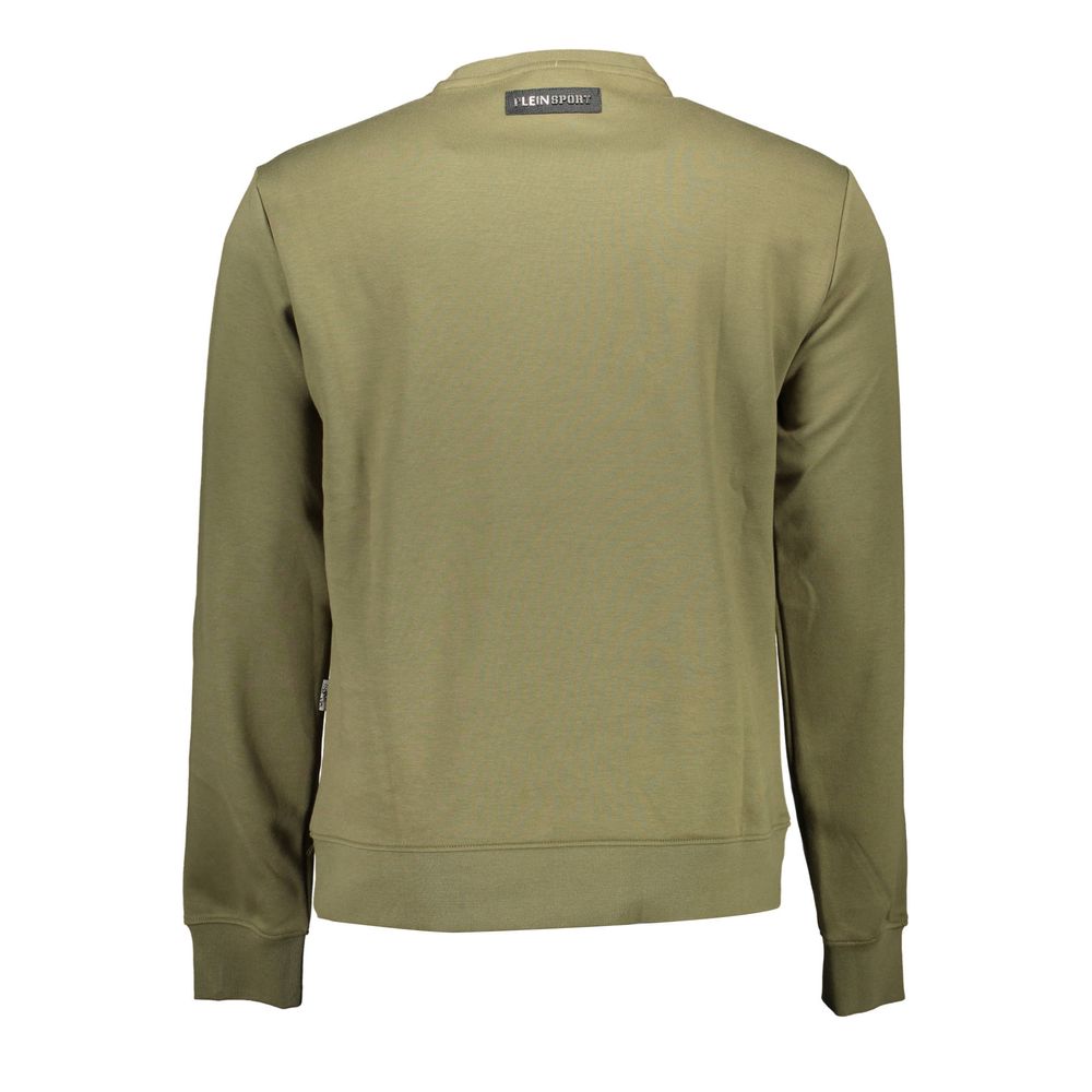 Plein Sport Verde Cotton Men Sweatshirt - Luxe Nova