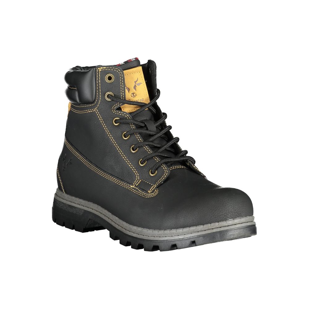Carrera Black Polyurethane Men Ankle Boot - Luxe Nova