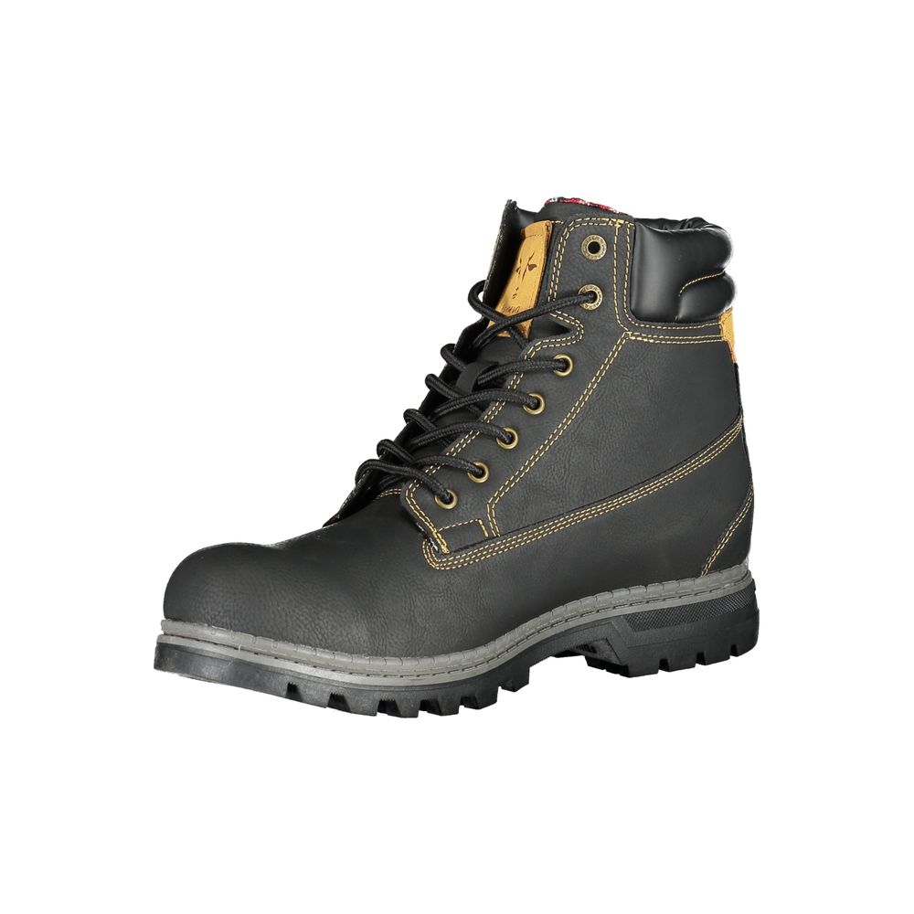 Carrera Black Polyurethane Men Ankle Boot - Luxe Nova