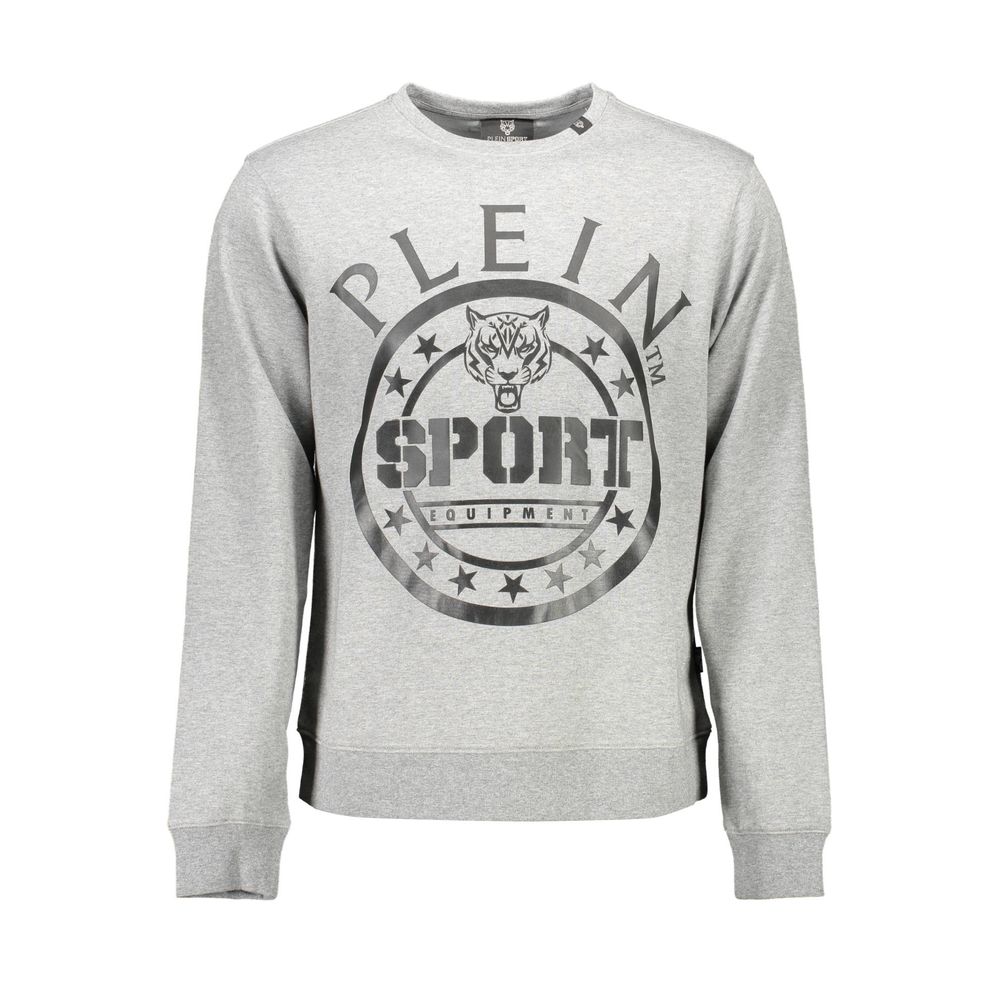 Plein Sport Grigio Cotton Men Sweatshirt - Luxe Nova
