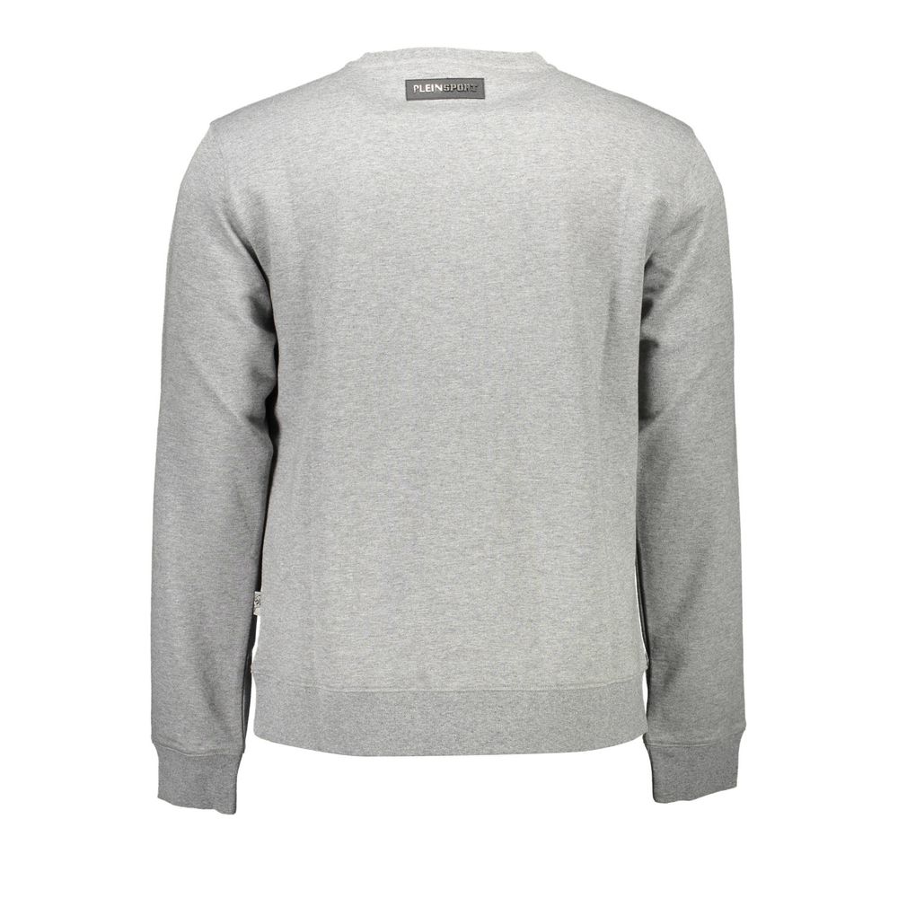 Plein Sport Grigio Cotton Men Sweatshirt - Luxe Nova