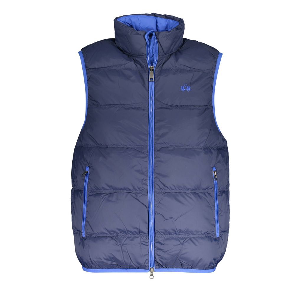 La Martina Blu Polyamide Men's Vest - Luxe Nova