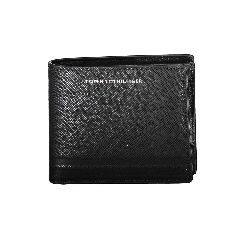 Tommy Hilfiger Black Leather Men Wallet - Luxe Nova