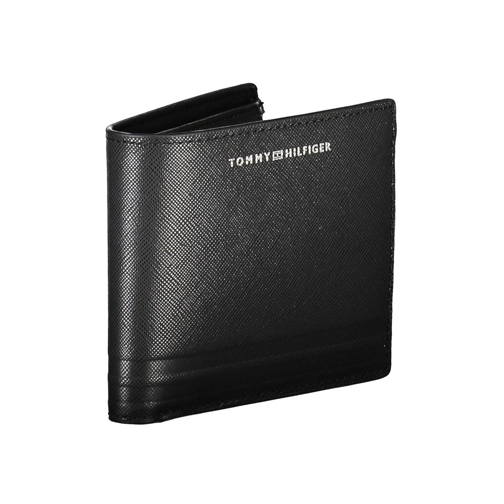 Tommy Hilfiger Black Leather Men Wallet - Luxe Nova