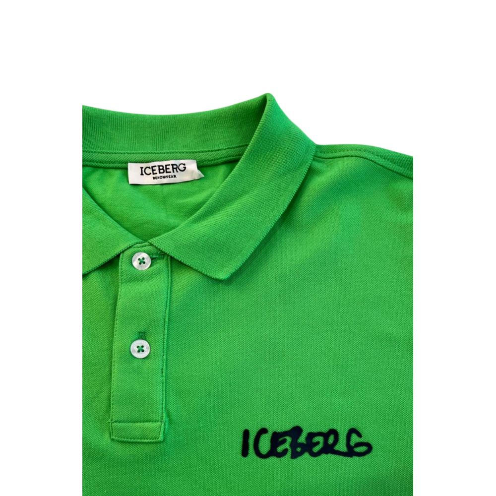 Iceberg Green Cotton Men Polo Shirt - Luxe Nova