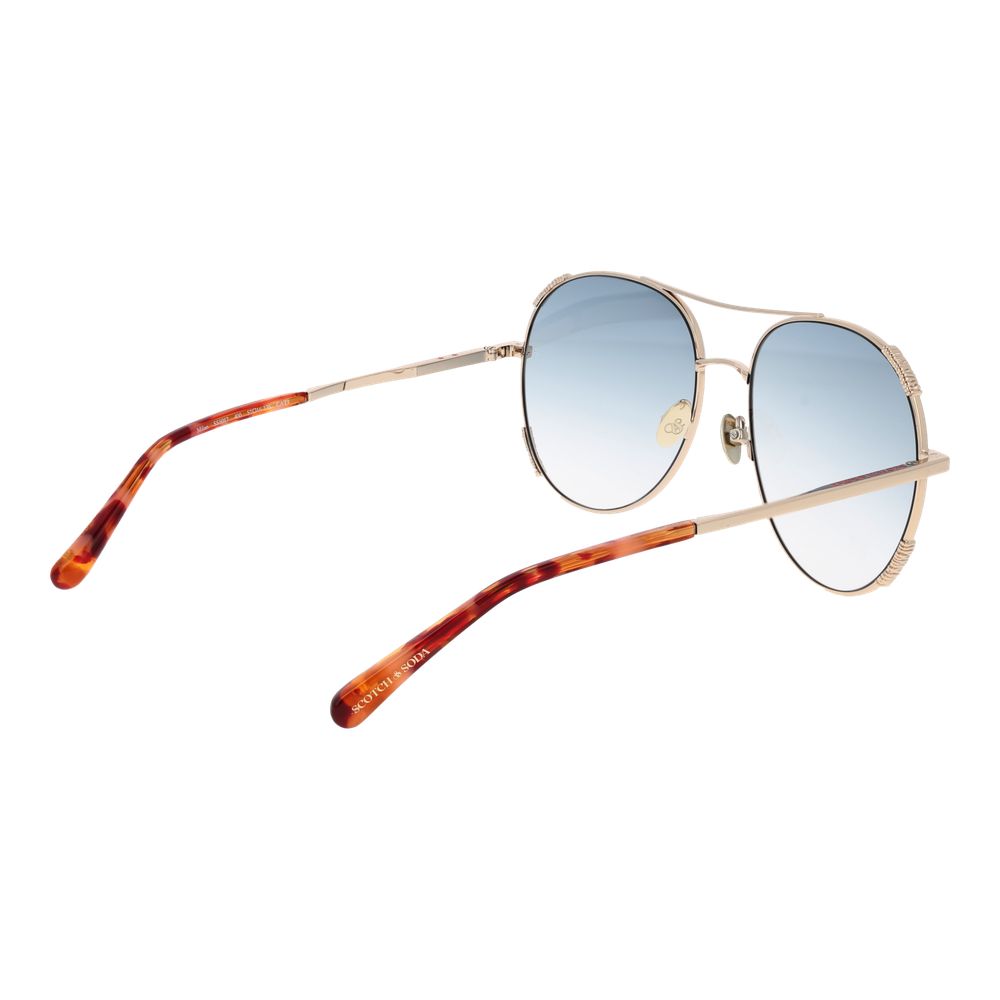 Scotch & Soda Gold Acetate Sunglasses - Luxe Nova