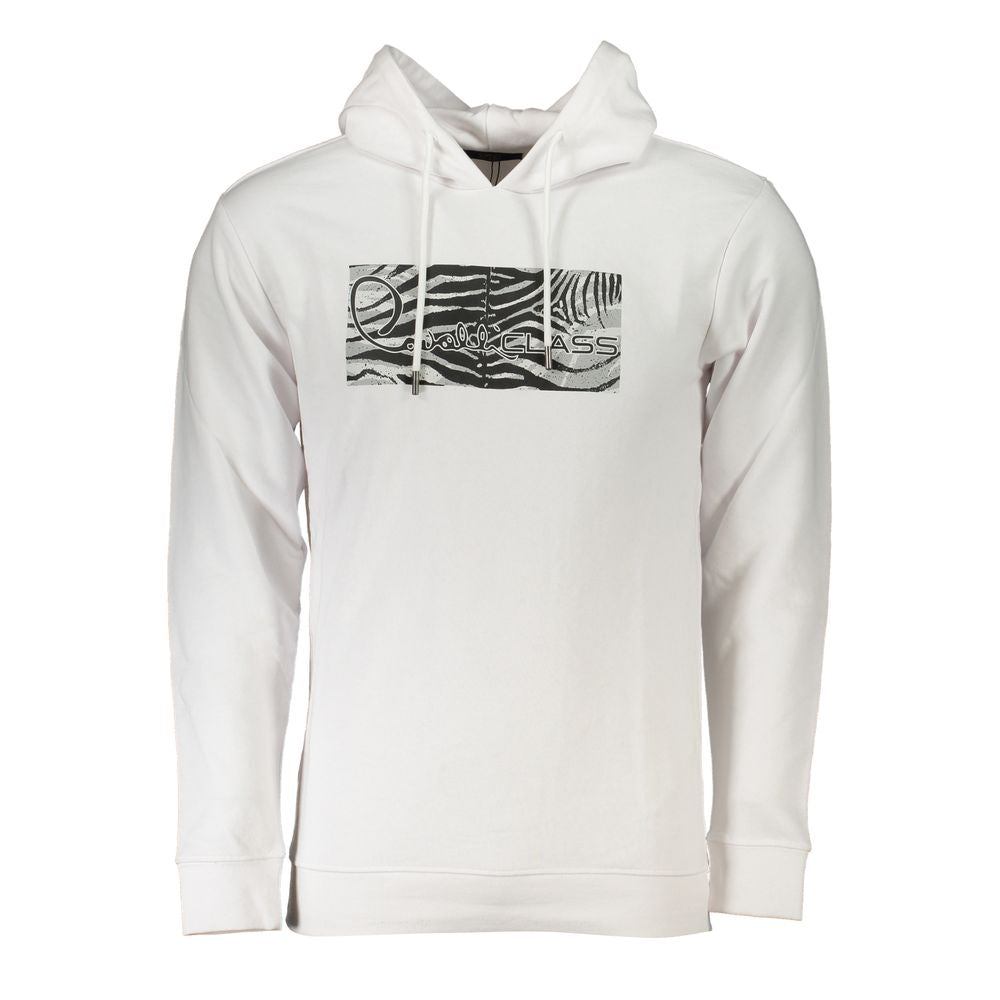 Cavalli Class White Cotton Men Sweater - Luxe Nova