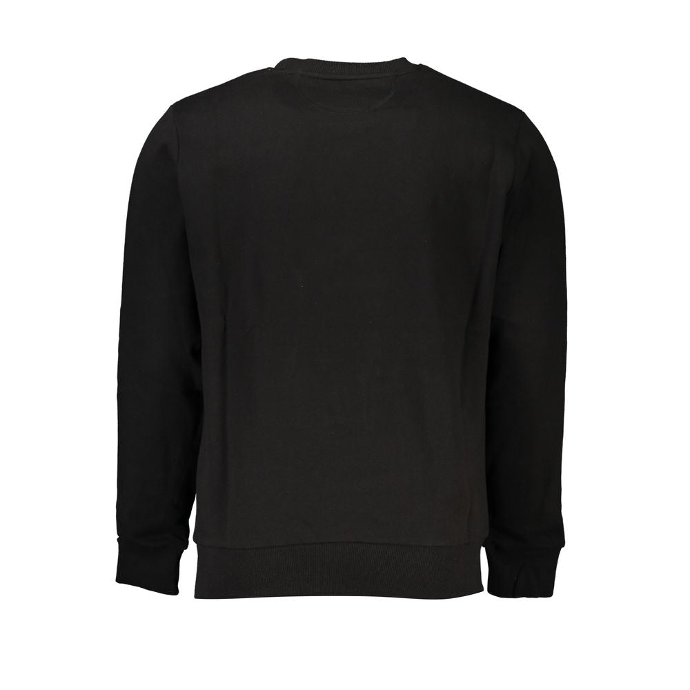 La Martina Black Cotton Men Sweater - Luxe Nova