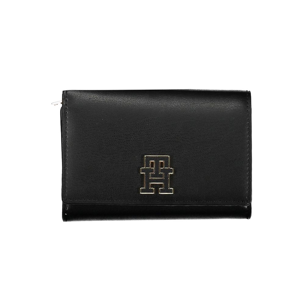Tommy Hilfiger Black Polyurethane Women Wallet - Luxe Nova