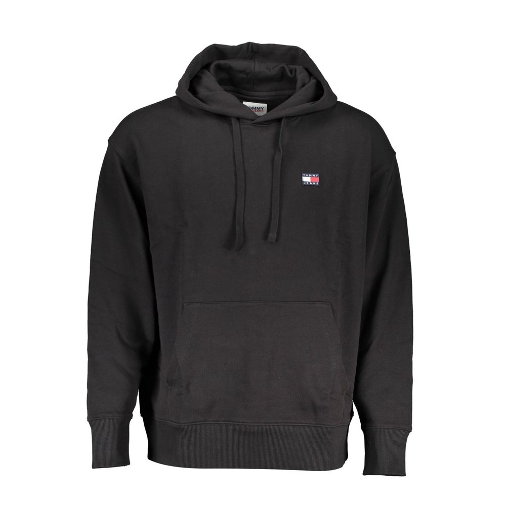 Tommy Hilfiger Black Cotton Men's Hoodie - Luxe Nova