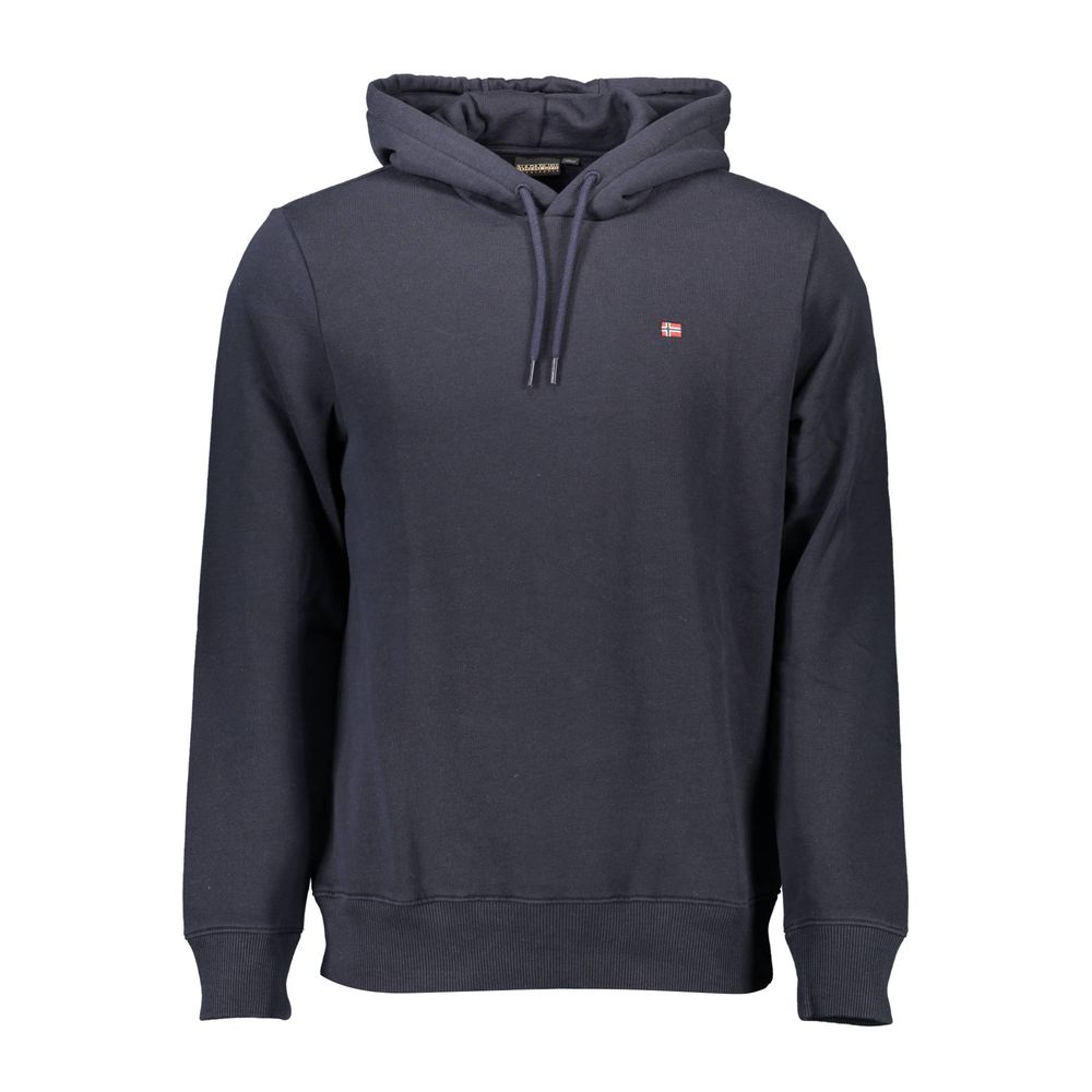 Napapijri Blue Cotton Men's Hoodie - Luxe Nova