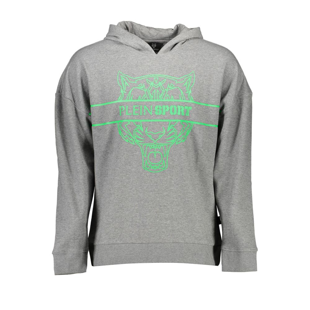 Plein Sport Grigio Cotton Men Sweatshirt - Luxe Nova