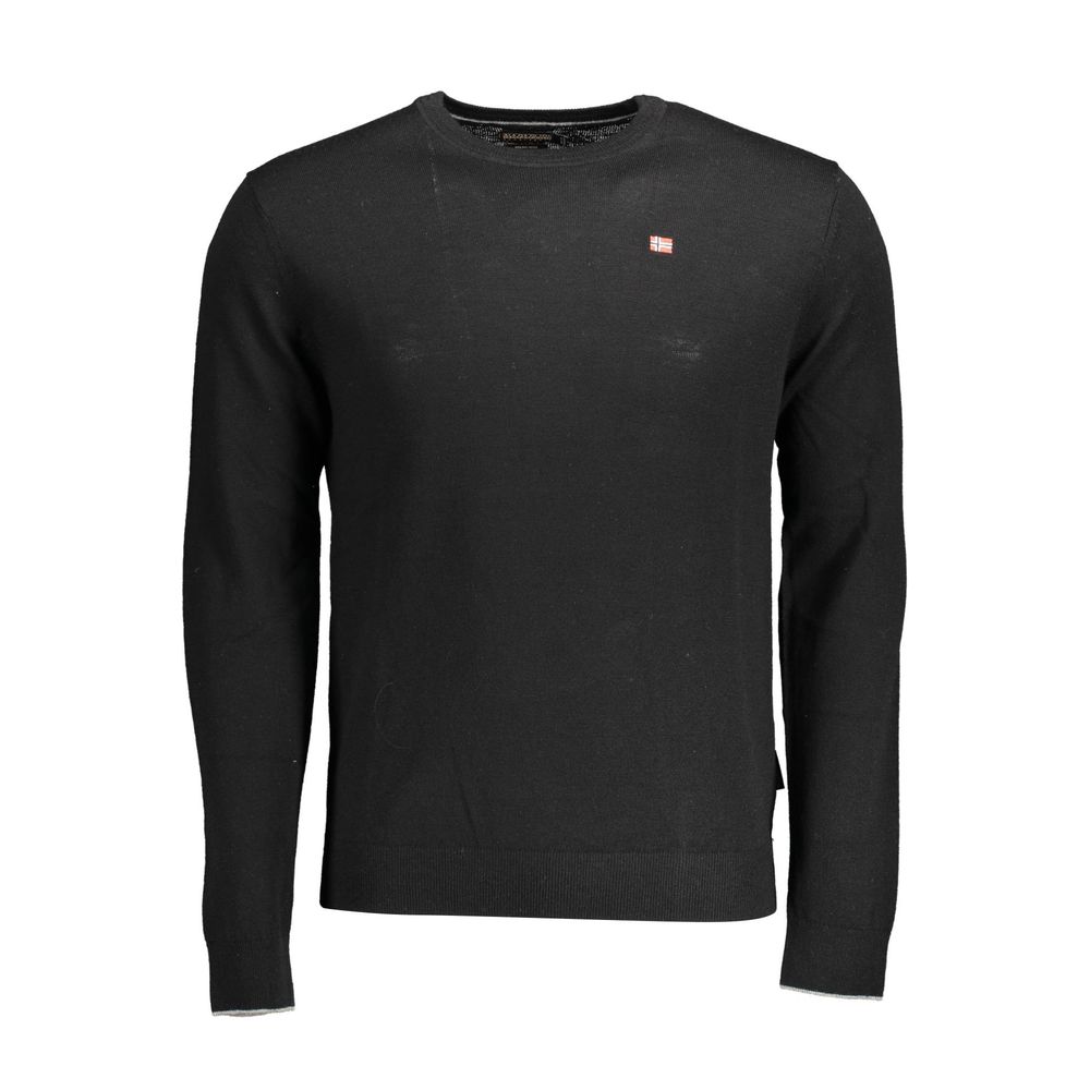 Napapijri Black Wool Mens Sweater - Luxe Nova