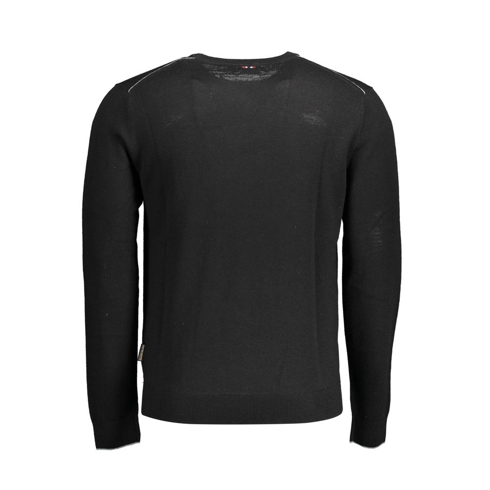 Napapijri Black Wool Mens Sweater - Luxe Nova