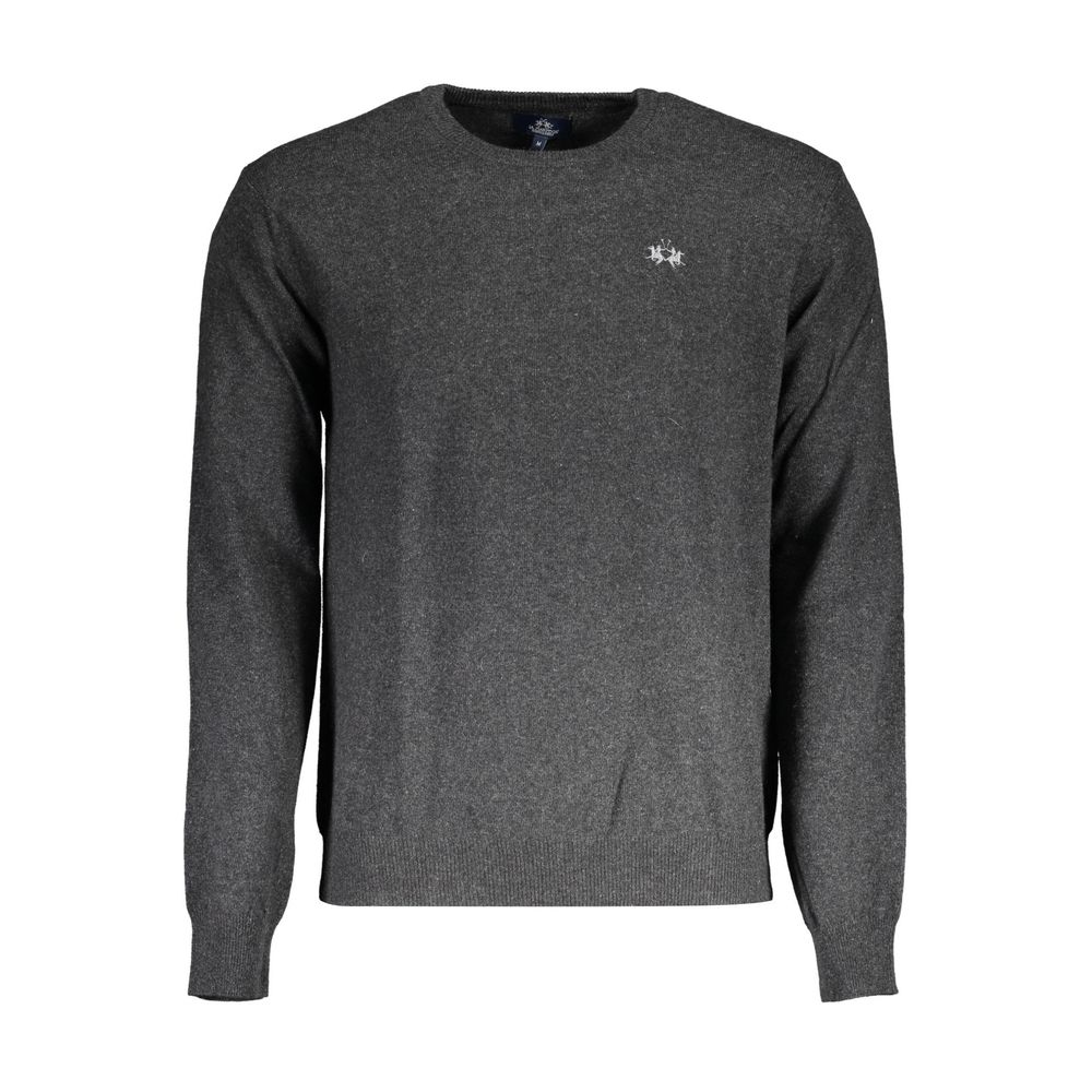 La Martina Grigio Wool Men Sweater - Luxe Nova