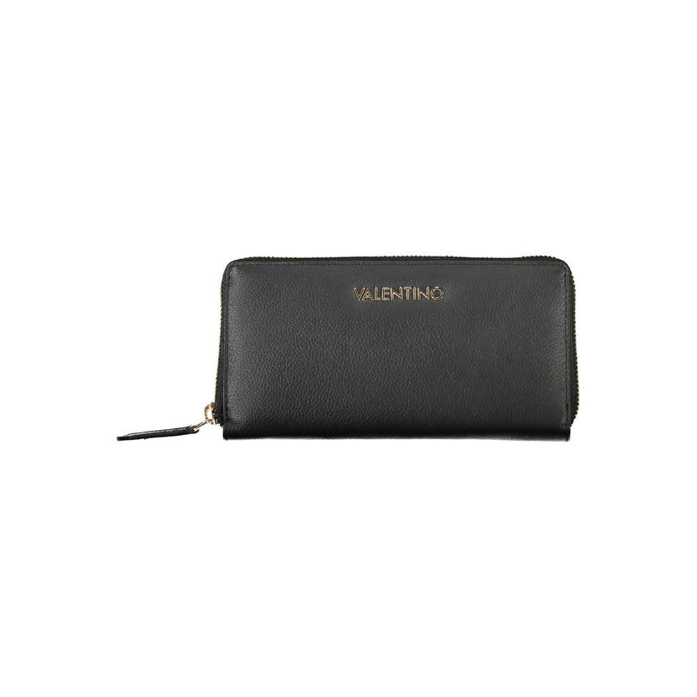 Mario Valentino Black Polyurethane Women Wallet - Luxe Nova