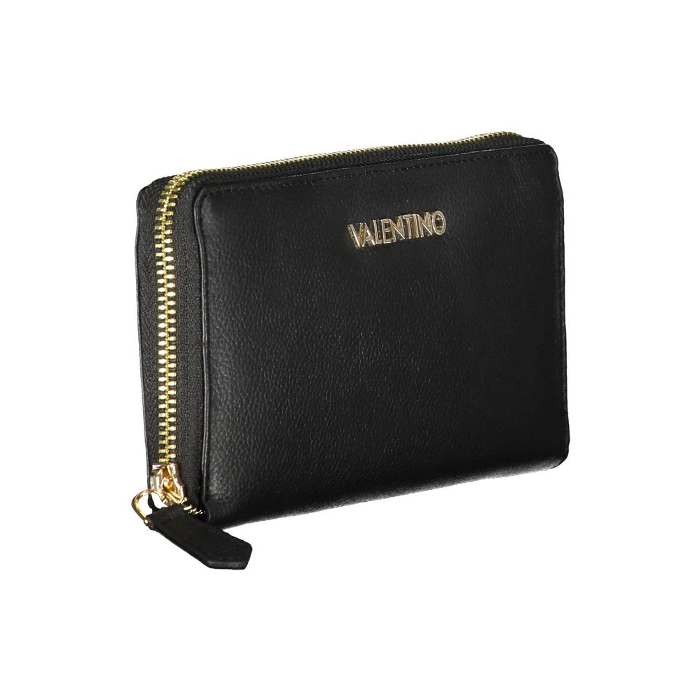 Mario Valentino Black Polyurethane Women Wallet - Luxe Nova