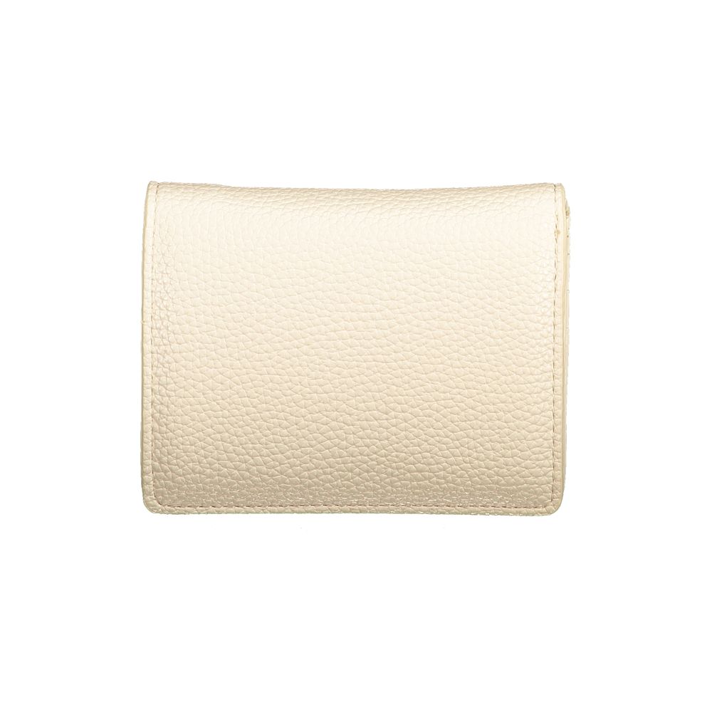 Mario Valentino Beige Polyurethane Women Wallet - Luxe Nova