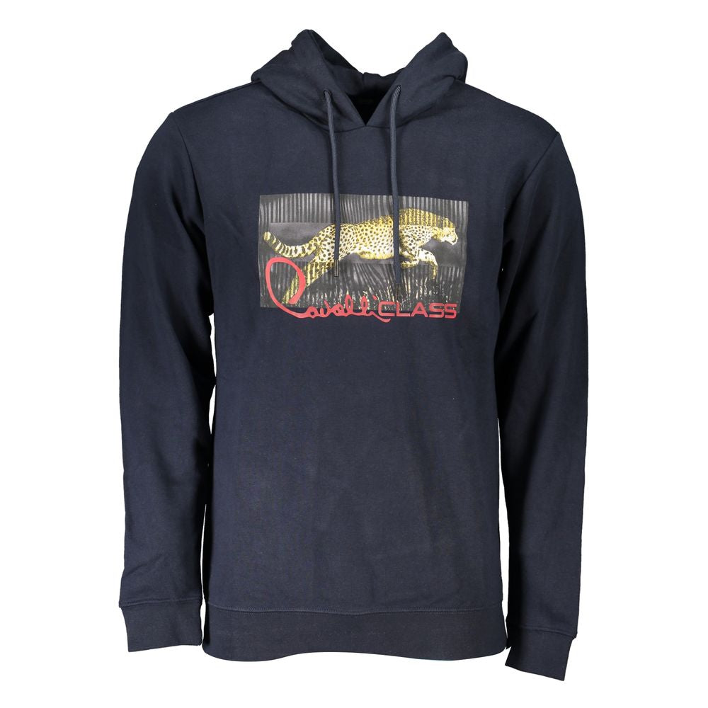 Cavalli Class Blue Cotton Men Sweatshirt - Luxe Nova