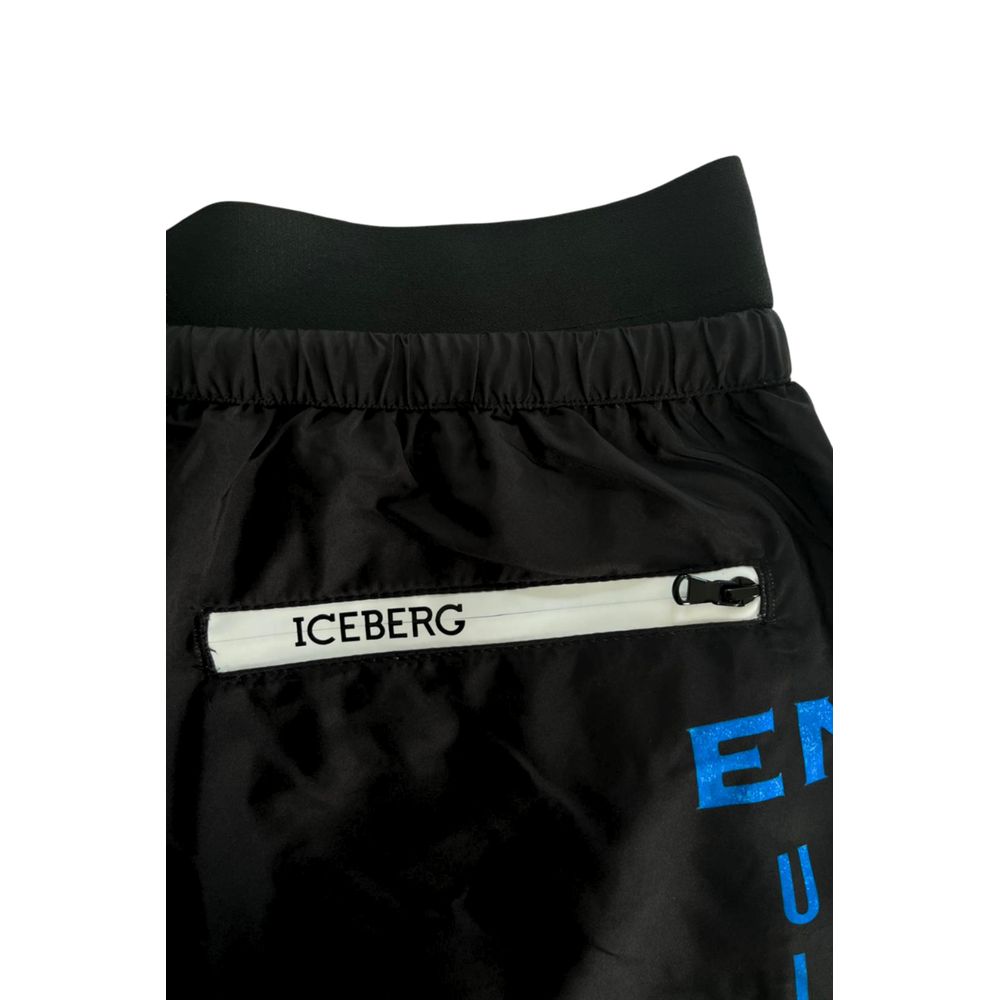 Iceberg Black Polyester Men's Swim Short - Luxe Nova